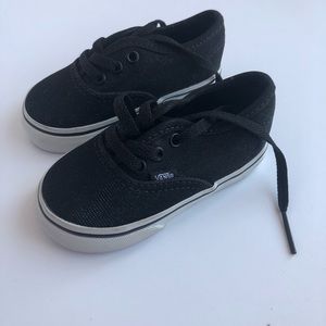 Black Glitter Toddler Vans sz 5
